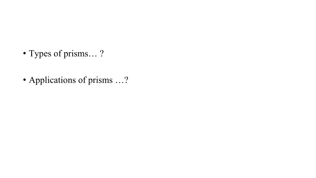 types of prisms