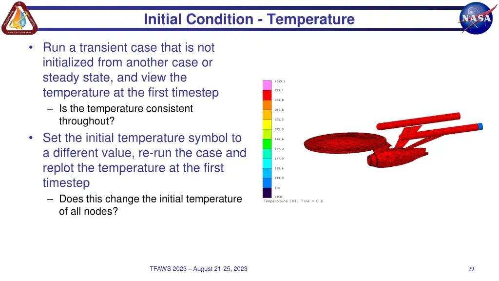 initial condition temperature