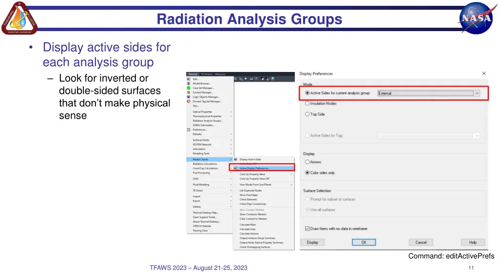 radiation analysis groups 1