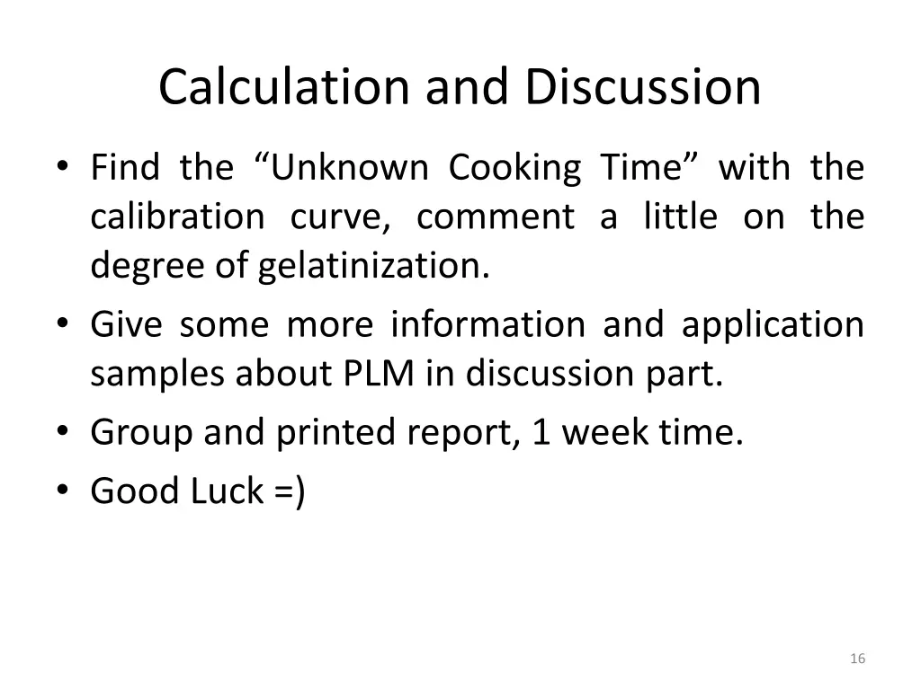 calculation and discussion