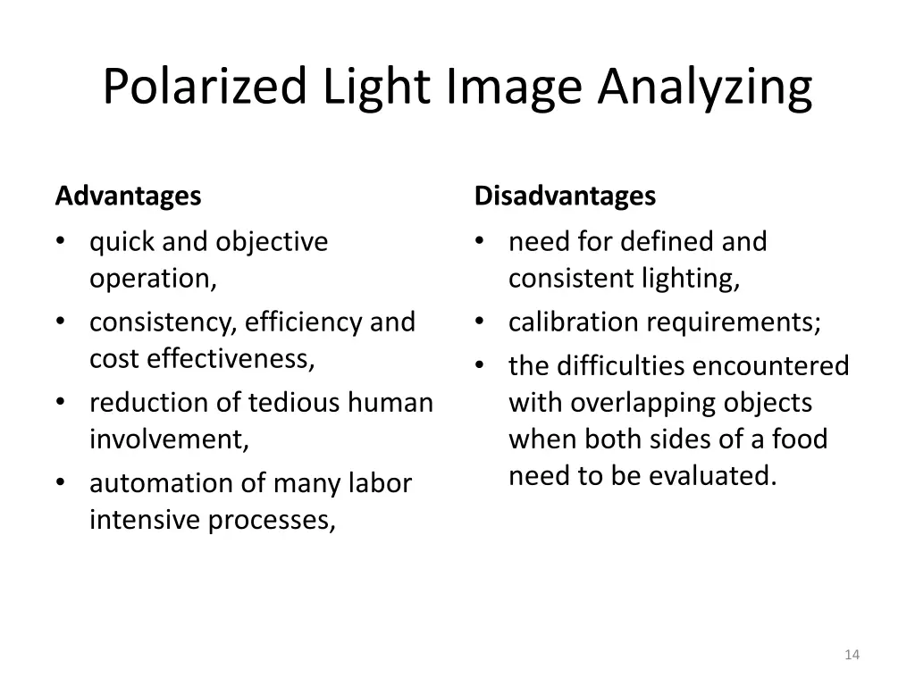 polarized light image analyzing