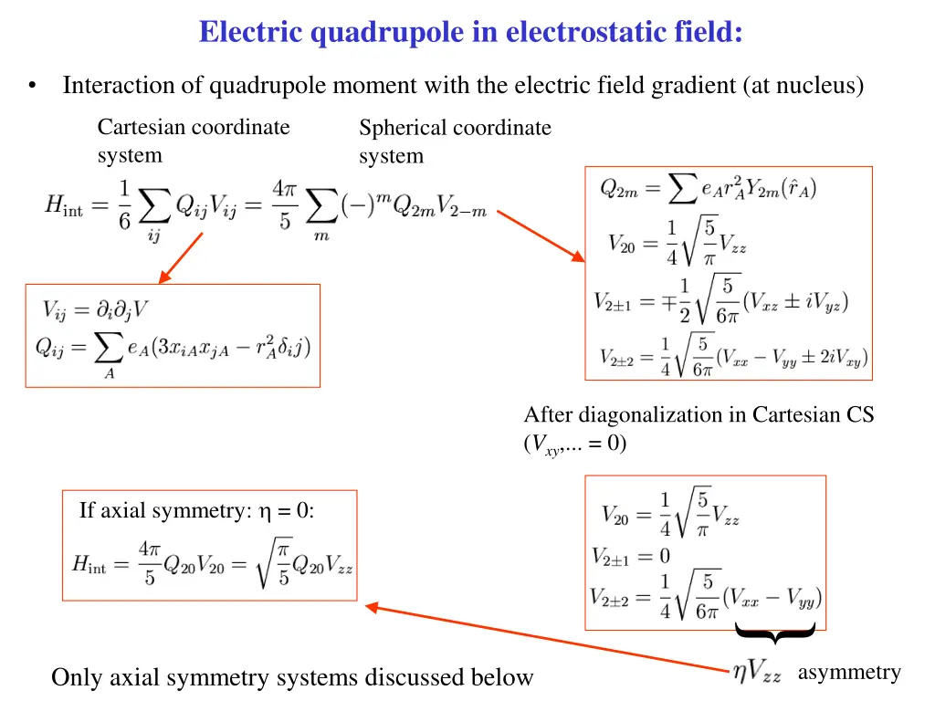 electric quadrupole in electrostatic field