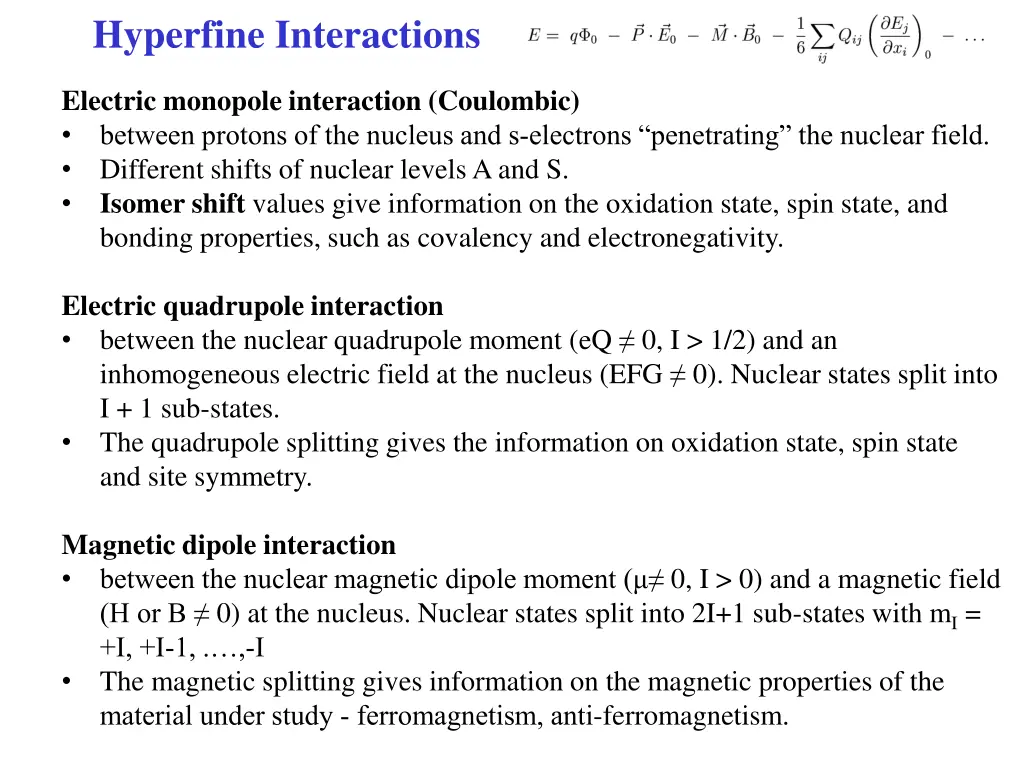 hyperfine interactions