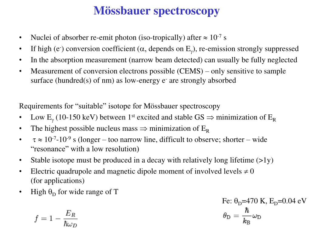 m ssbauer spectroscopy