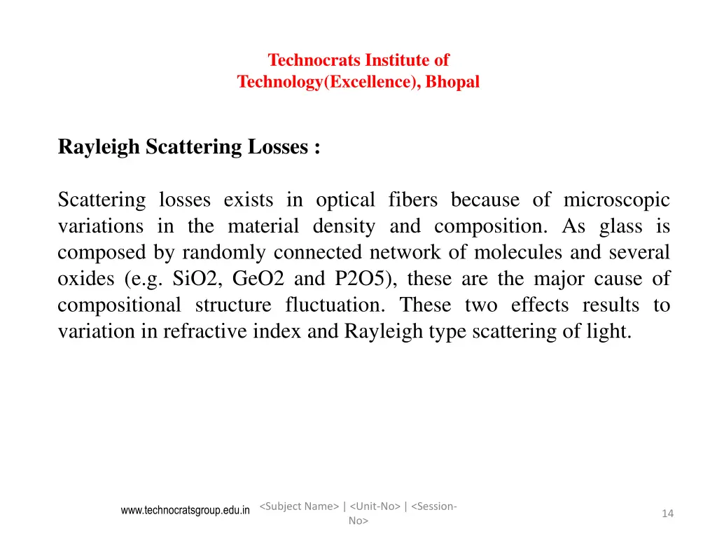 technocrats institute of technology excellence 13