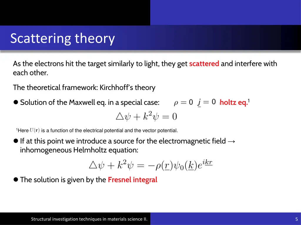 scattering theory