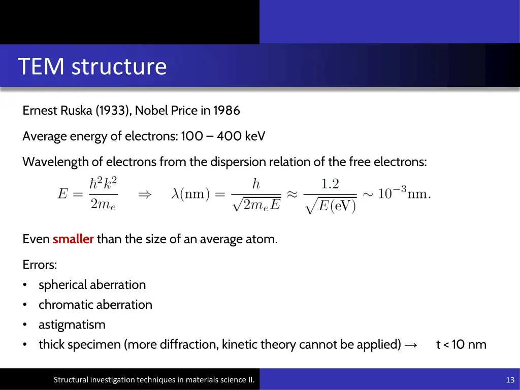 tem structure