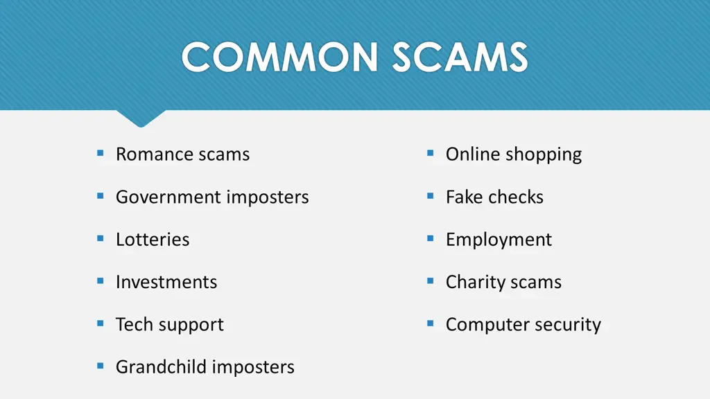 common scams