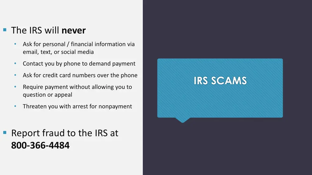 the irs will never