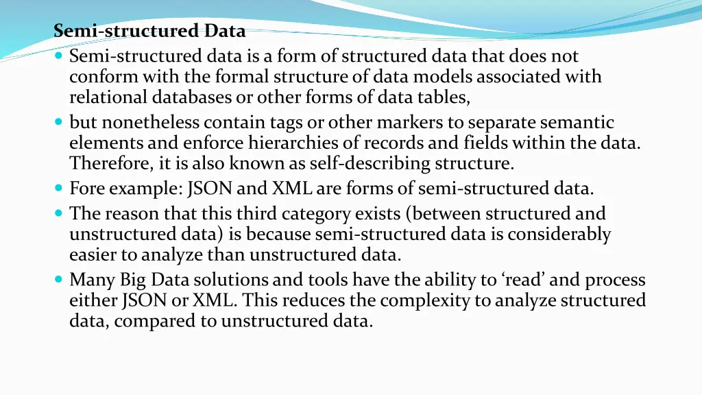 semi structured data semi structured data