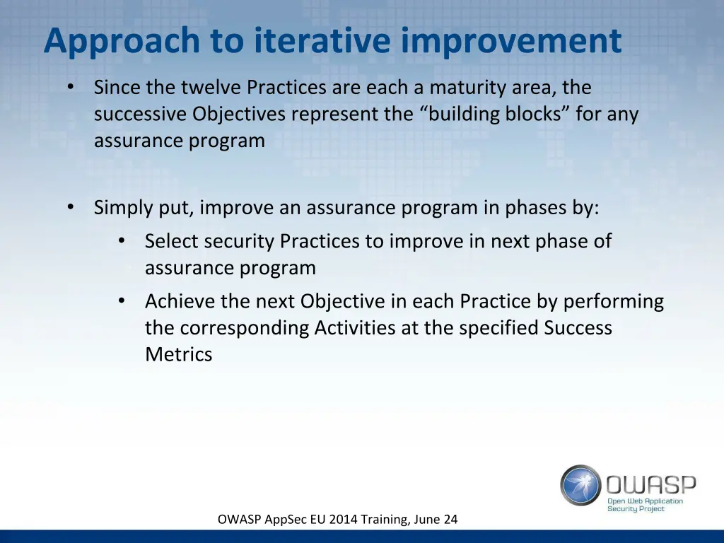 approach to iterative improvement