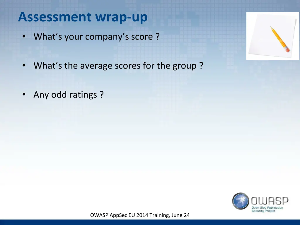 assessment wrap up