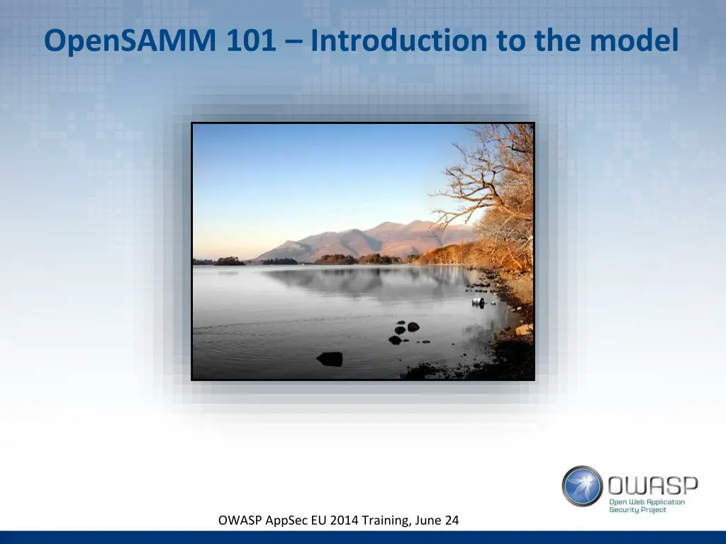 opensamm 101 introduction to the model