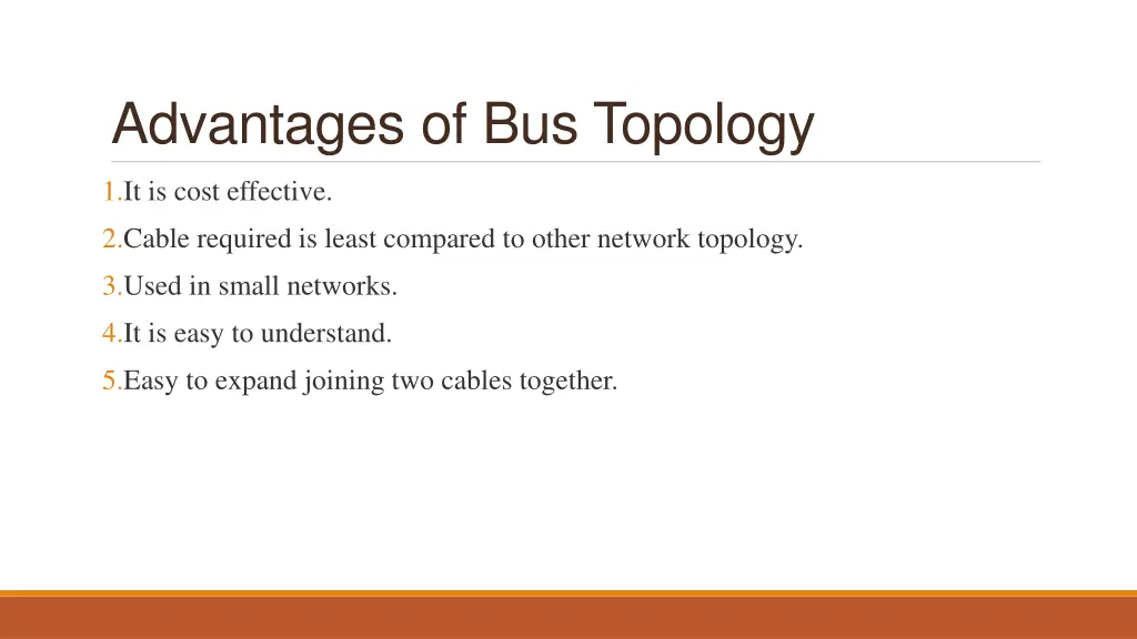 advantages of bus topology