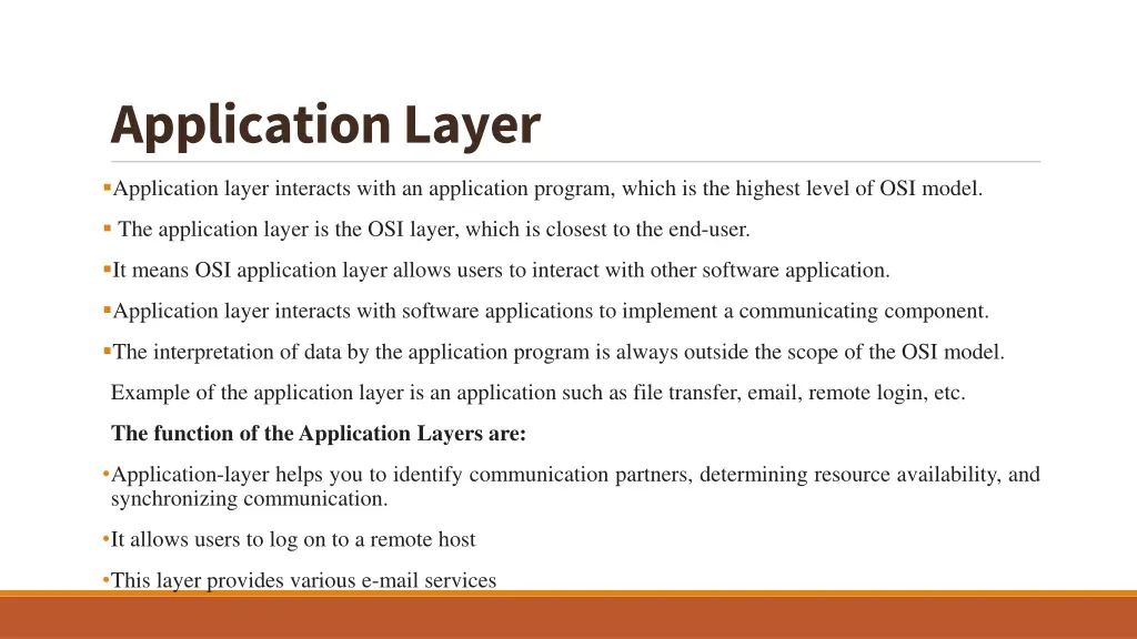 application layer