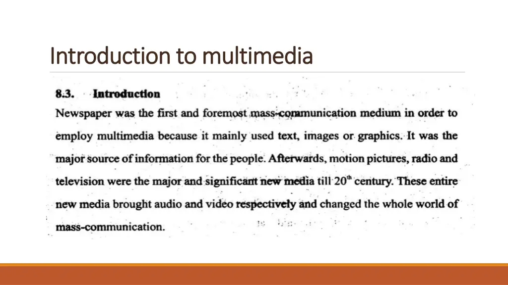 introduction to multimedia introduction