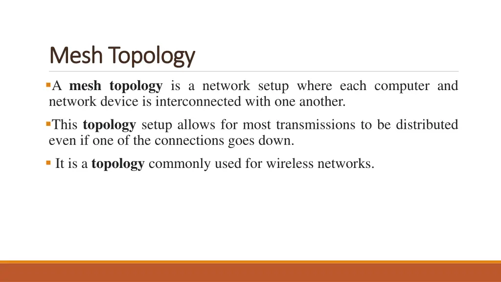 mesh topology mesh topology a mesh topology