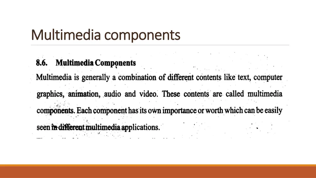 multimedia components multimedia components