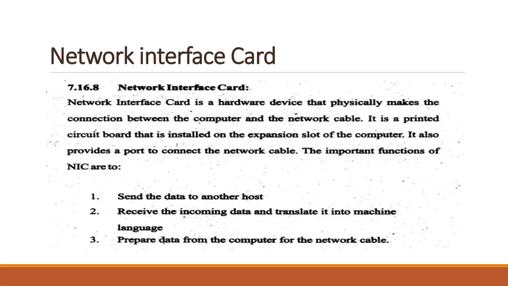 network interface card network interface card