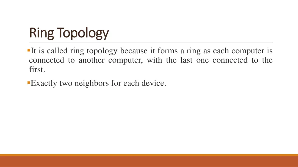 ring topology ring topology