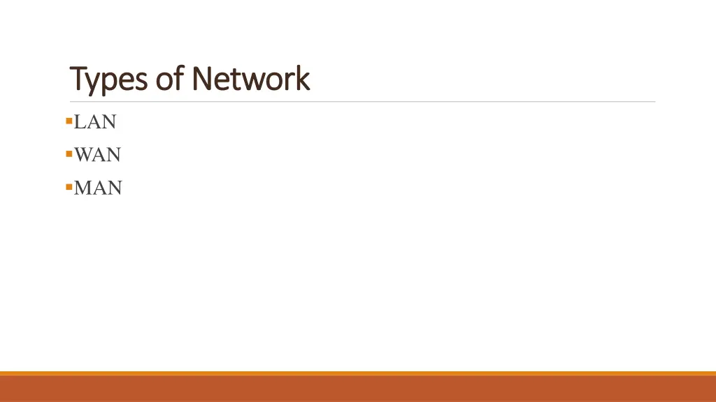 types of network types of network