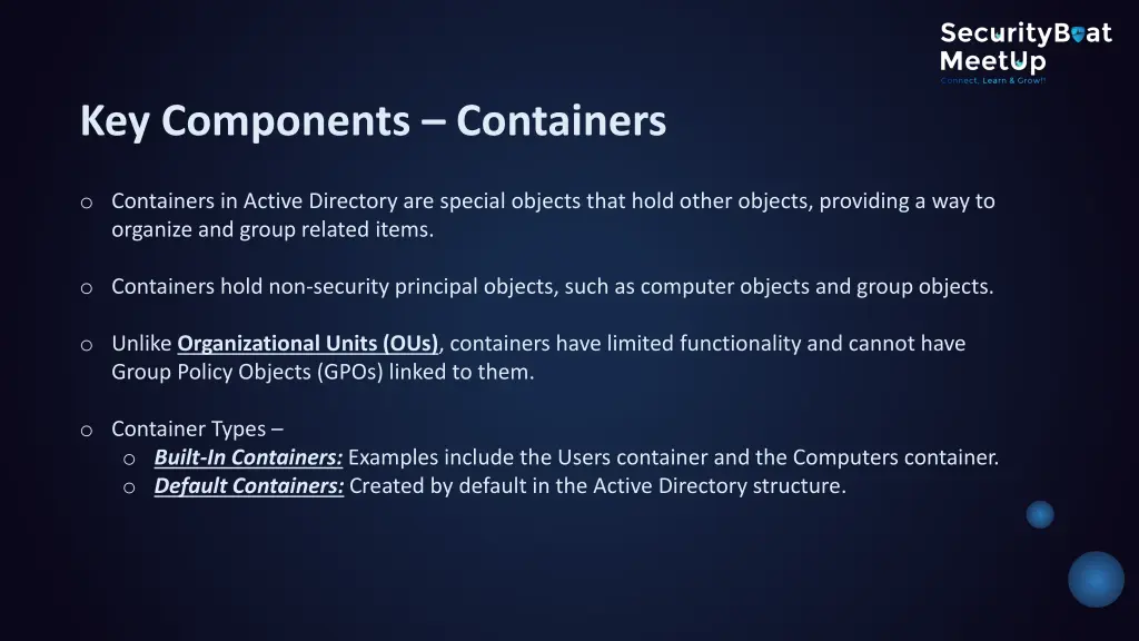 key components containers