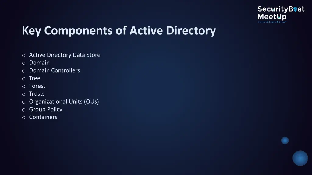 key components of active directory