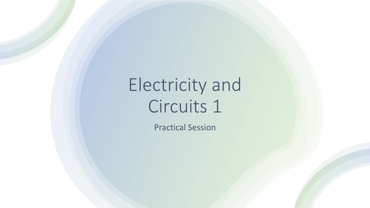 electricity and circuits 1