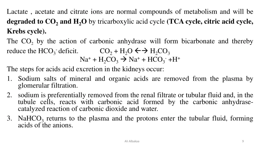 lactate acetate and citrate ions are normal