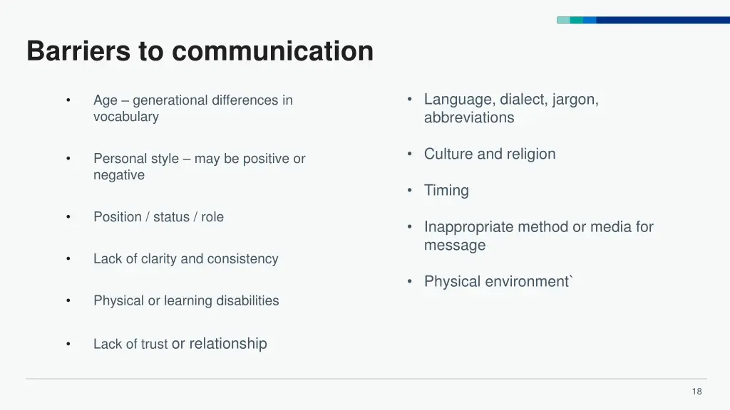 barriers to communication