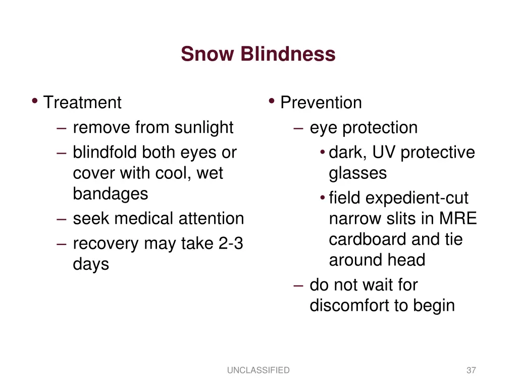 snow blindness 1