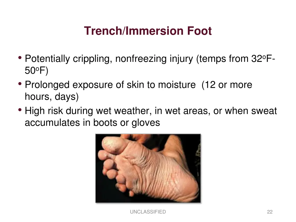 trench immersion foot