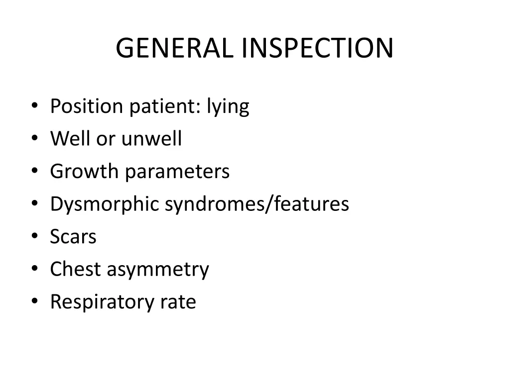 general inspection