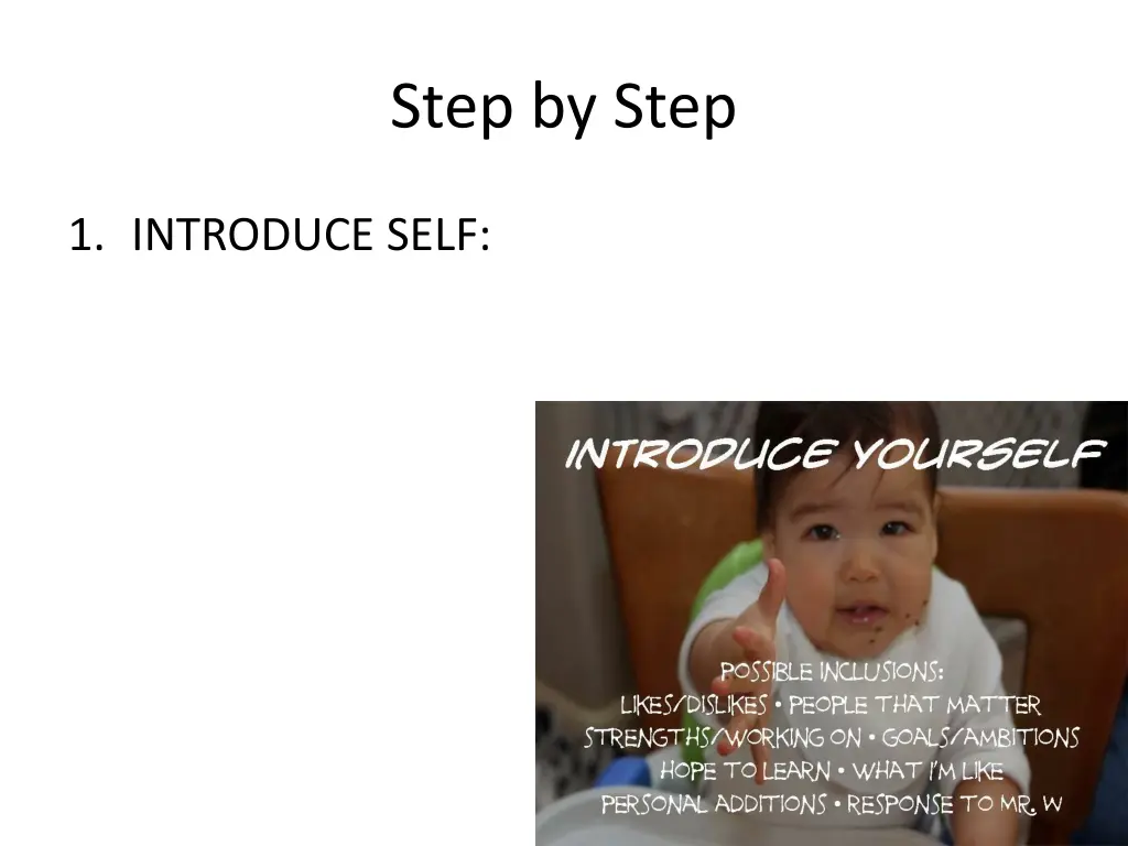 step by step