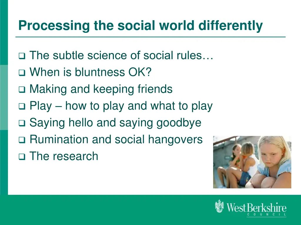 processing the social world differently 1
