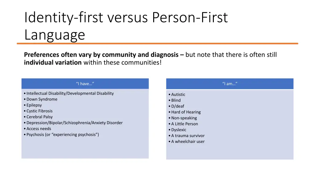 identity first versus person first language