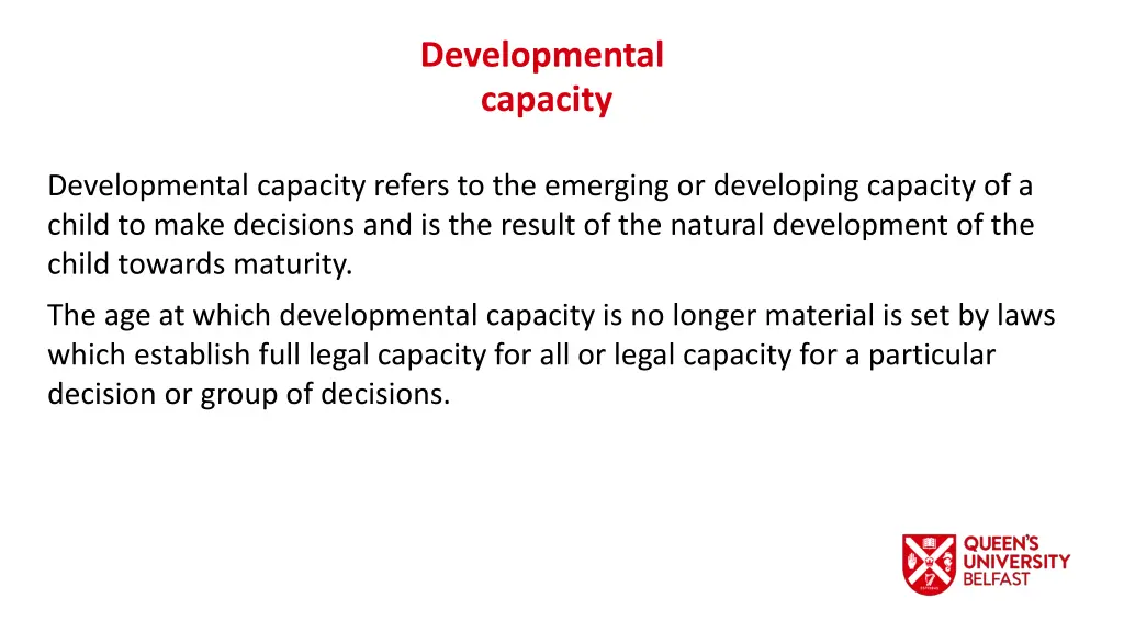 developmental capacity