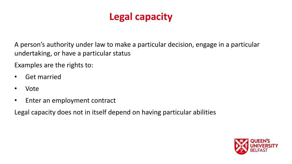 legal capacity