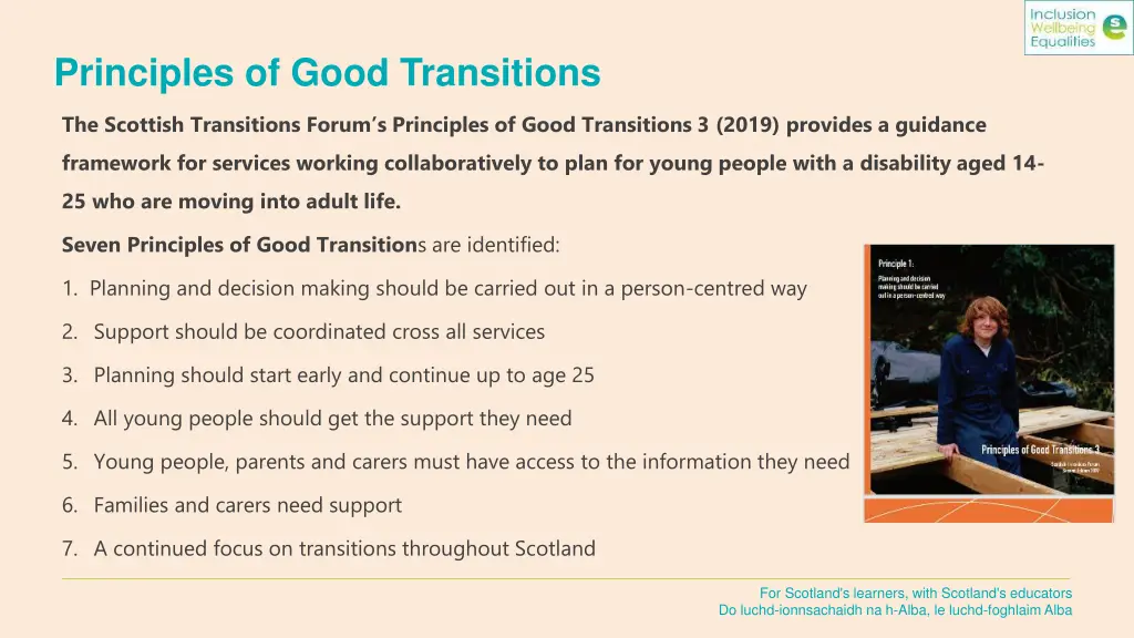 principles of good transitions