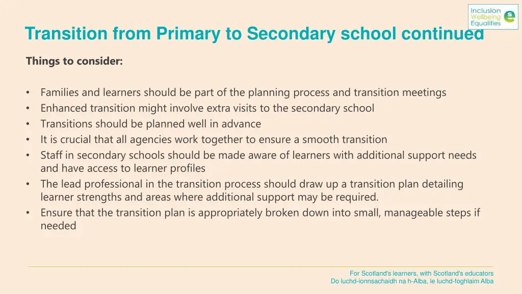 transition from primary to secondary school 1