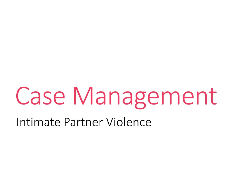 case management intimate partner violence