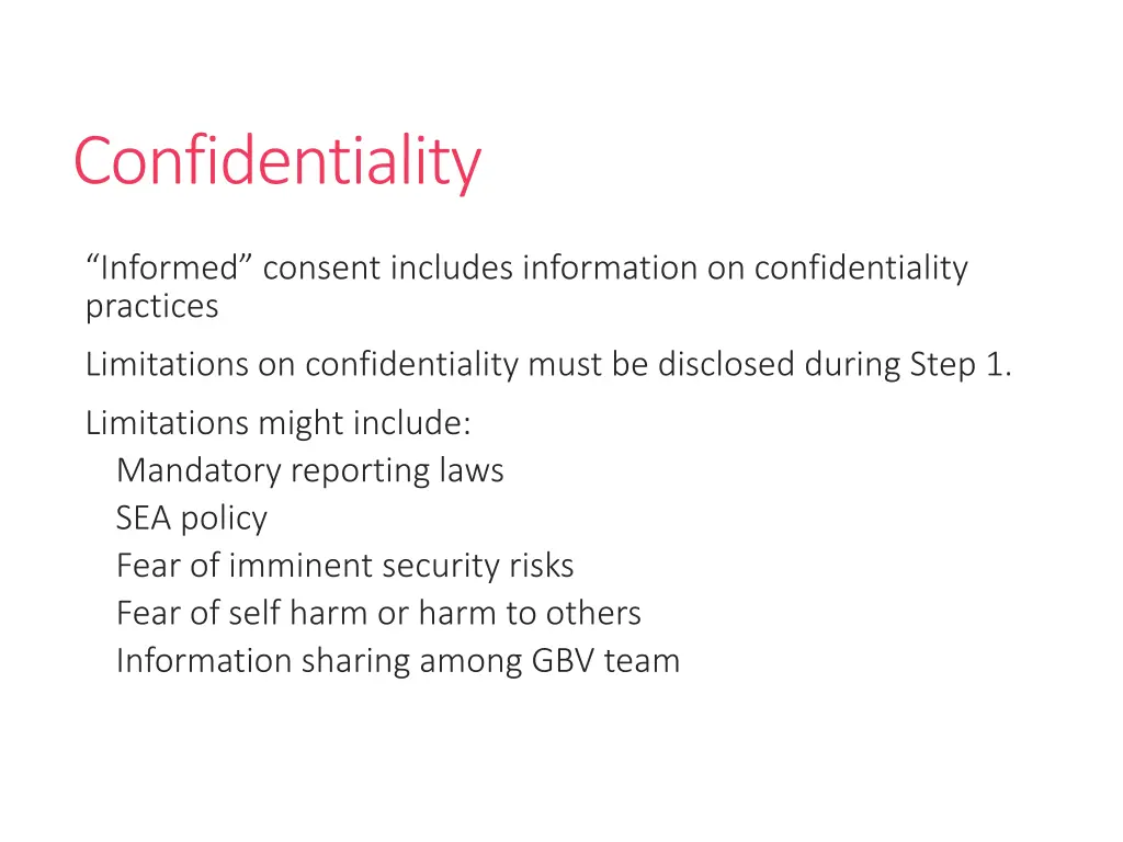 confidentiality