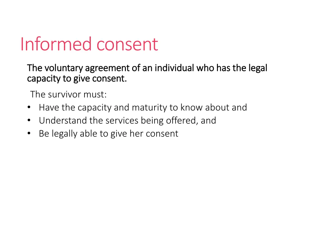 informed consent