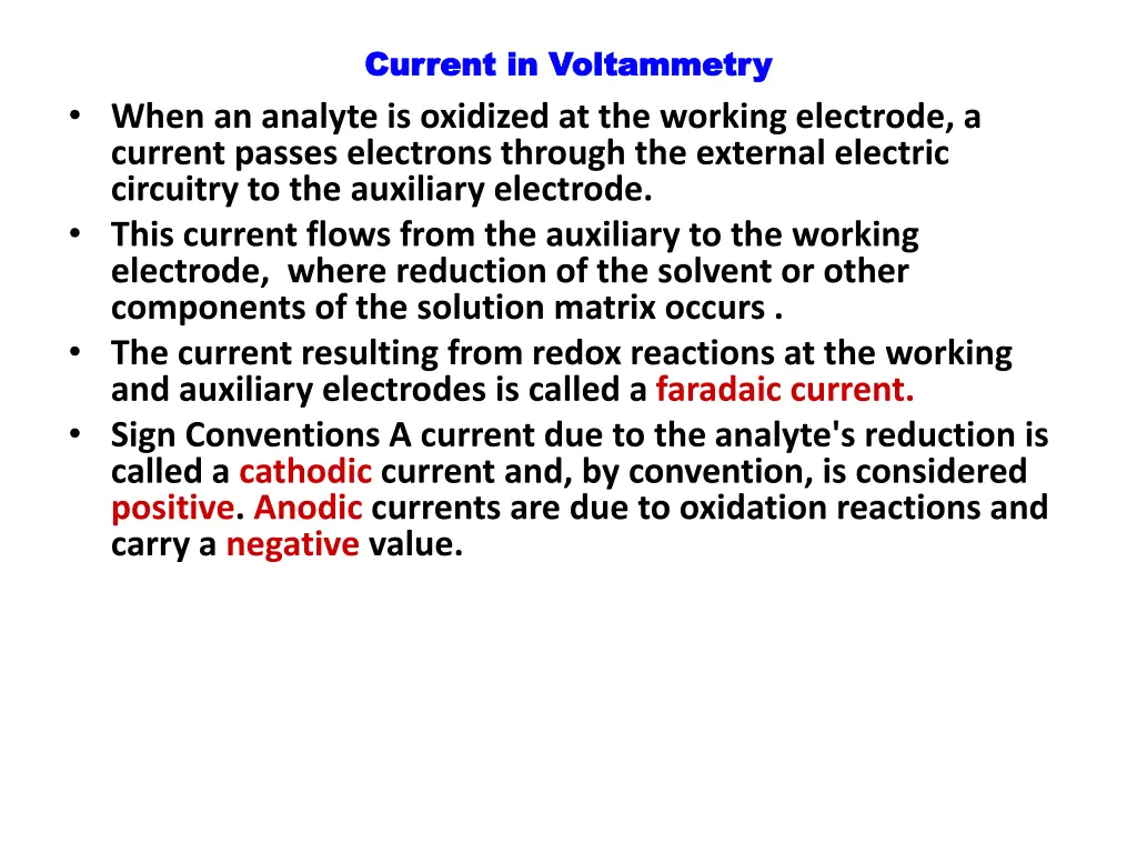 current in voltammetry current in voltammetry