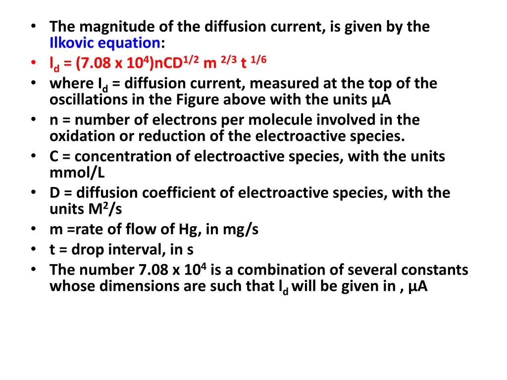 the magnitude of the diffusion current is given