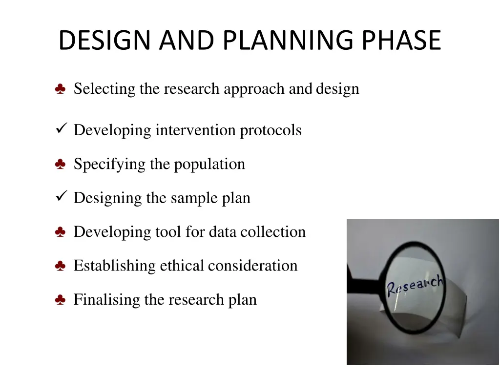design and planning phase