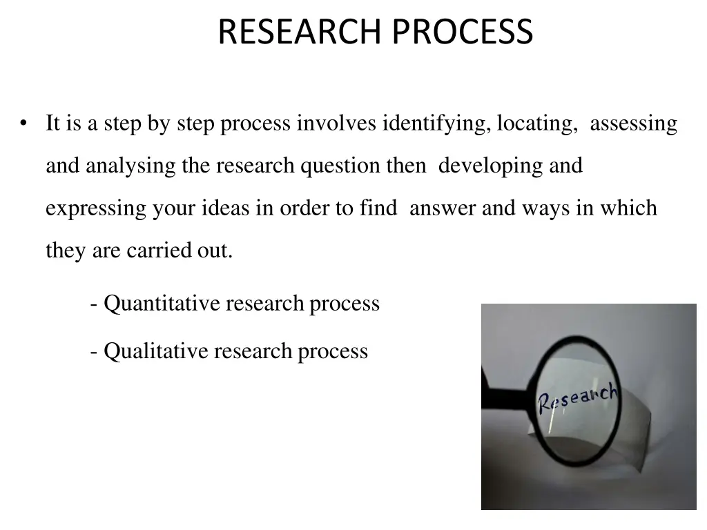 research process