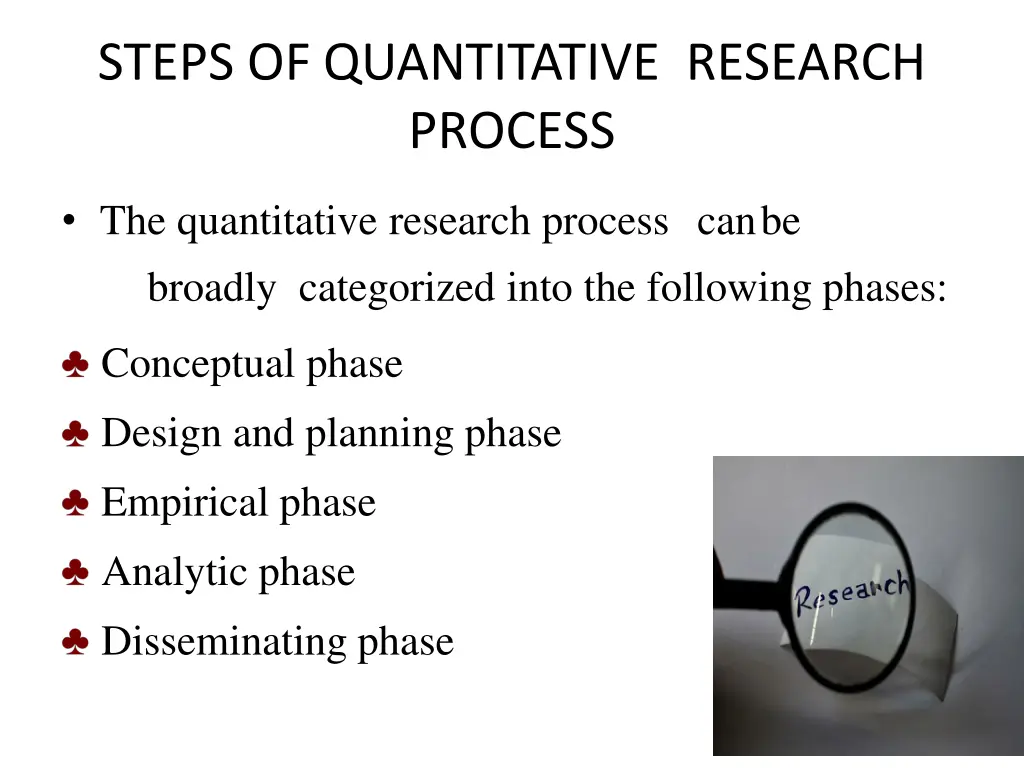 steps of quantitative research process