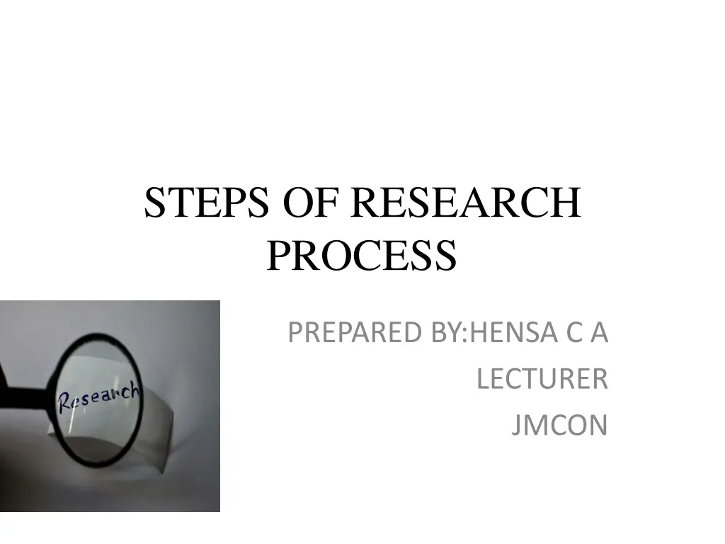 steps of research process