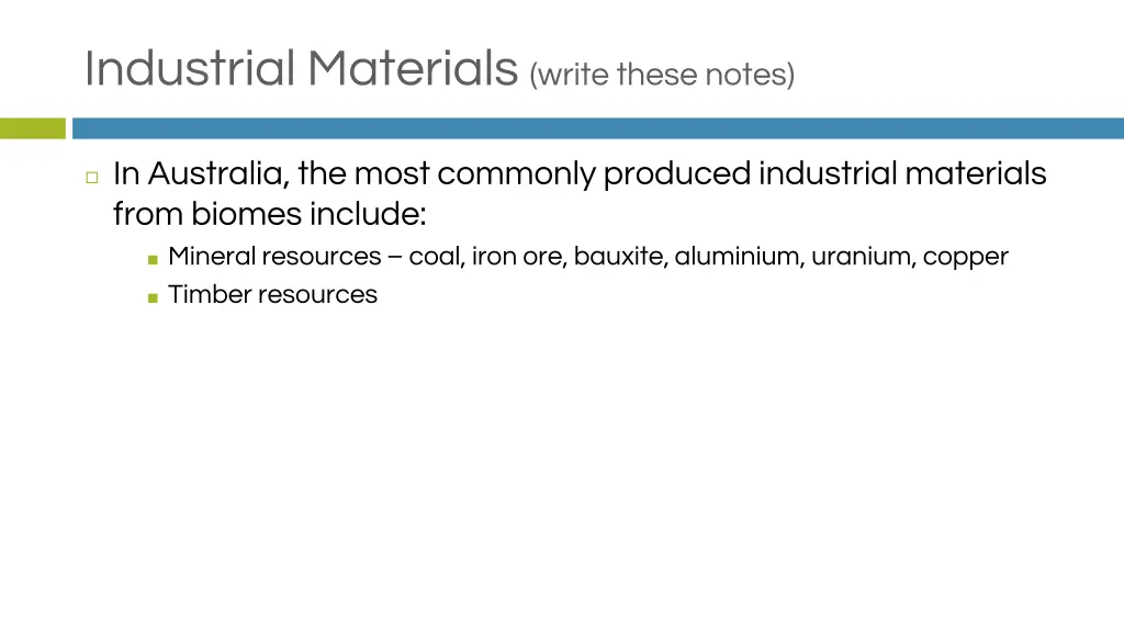 industrial materials write these notes